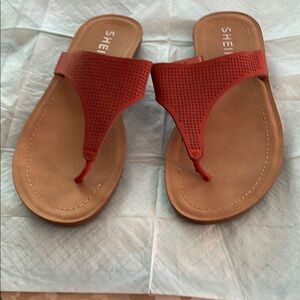 SHEIN burnt orange and Tan Sandals for Effortless Style